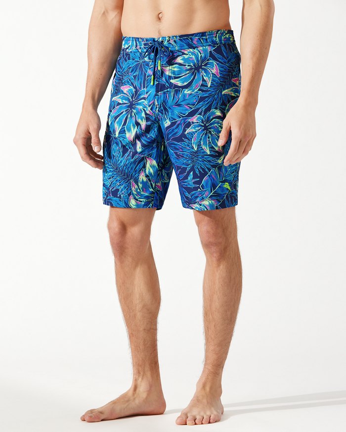 Sea Marine Nautical Life Nature Mens Quick Dry Printed Board Swim Beach Shorts with Pockets 