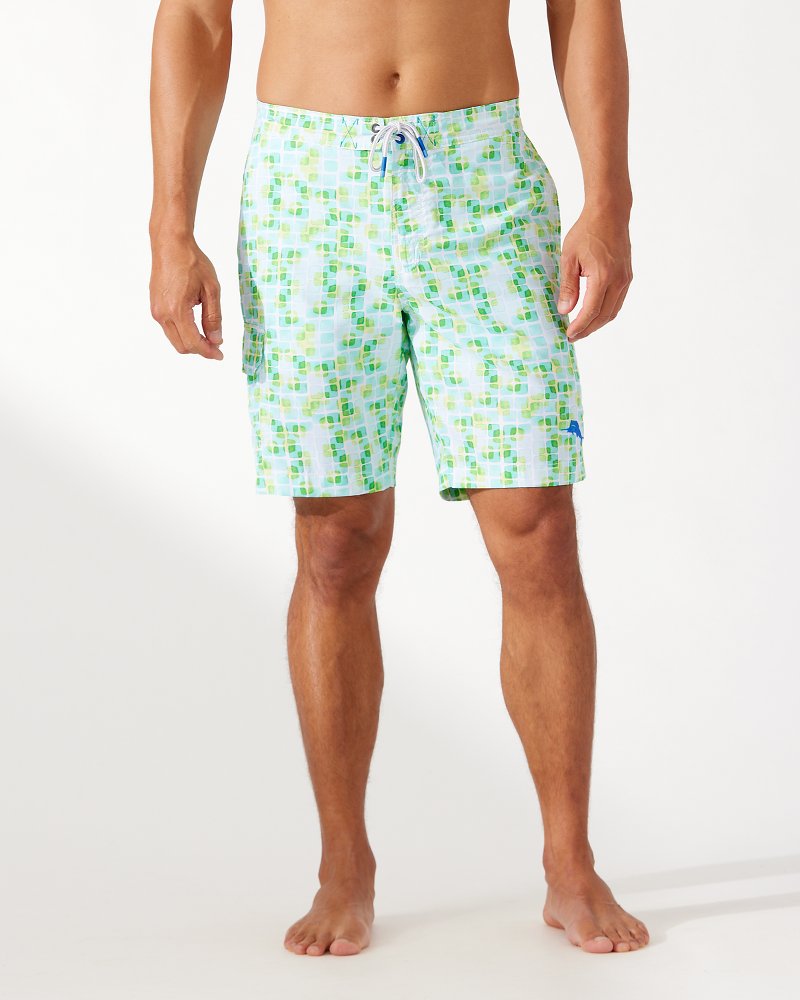 Big & Tall Baja Tide Pool Tiles Board Shorts