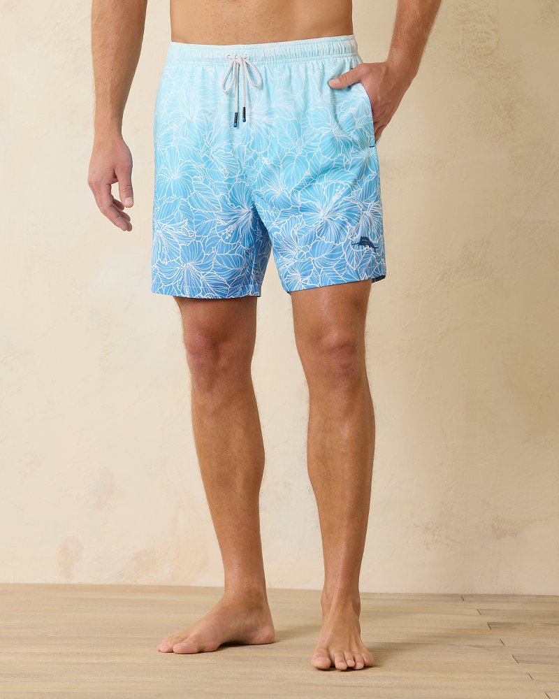 Big & Tall Naples High Tide Hibiscus Swim Trunks