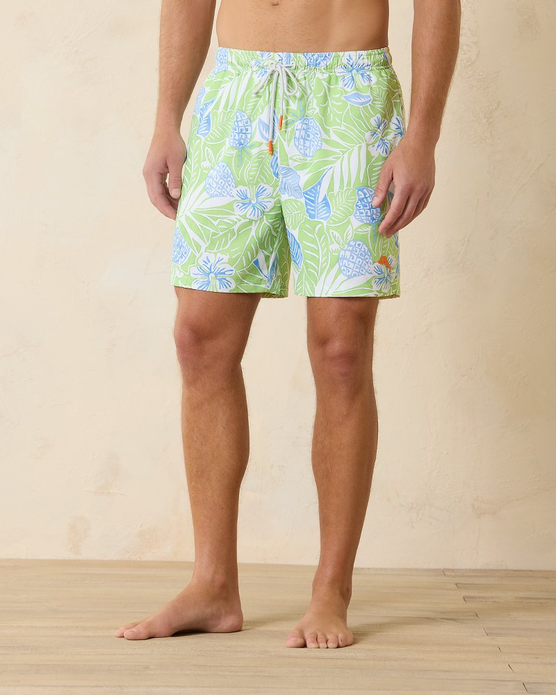 Big Tall Naples Pineapple Hideaway Swim Trunks