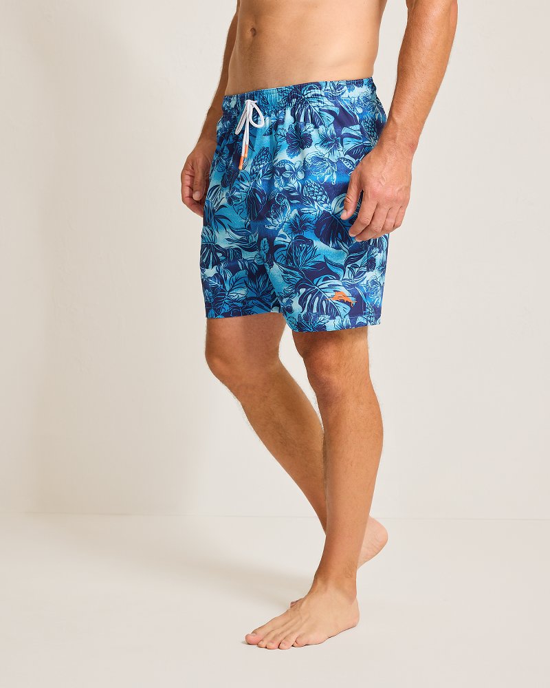 Big & Tall Naples Ocean Escape Swim Trunks