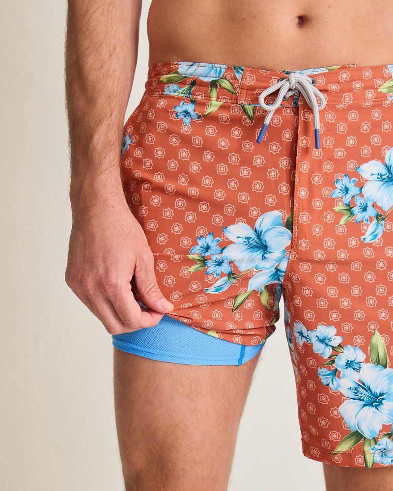 Thumbnail for Big & Tall Baja Medallion Blooms Boardshorts
