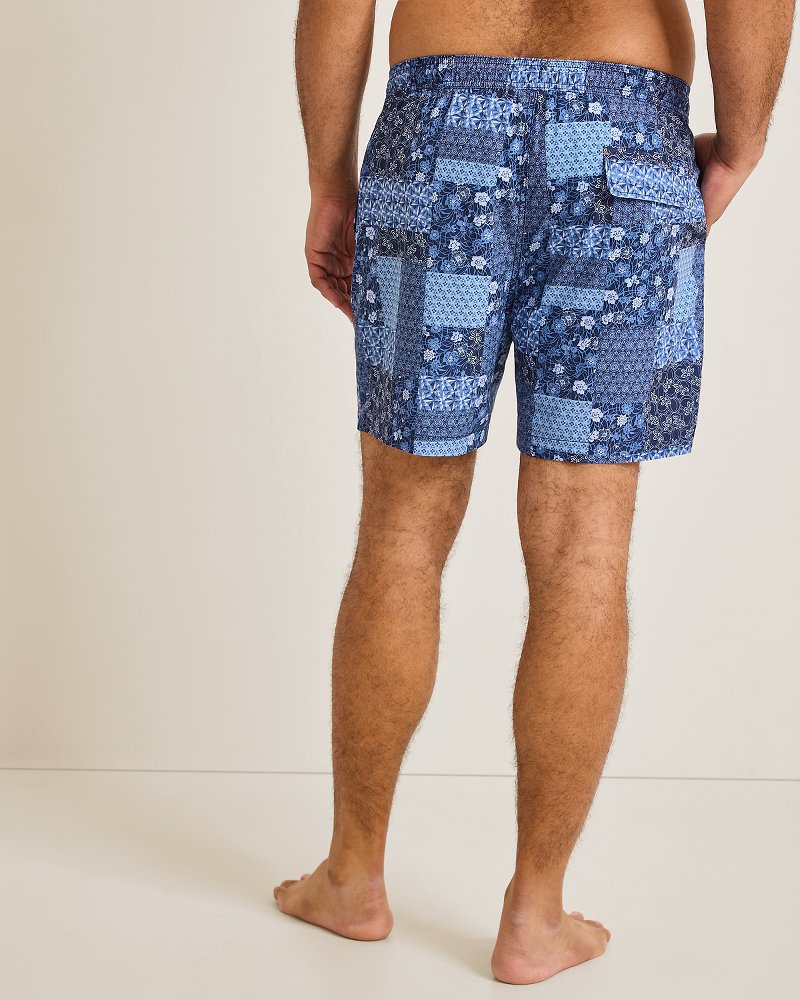 Big & Tall Naples Palazzo Patchwork Swim Trunks