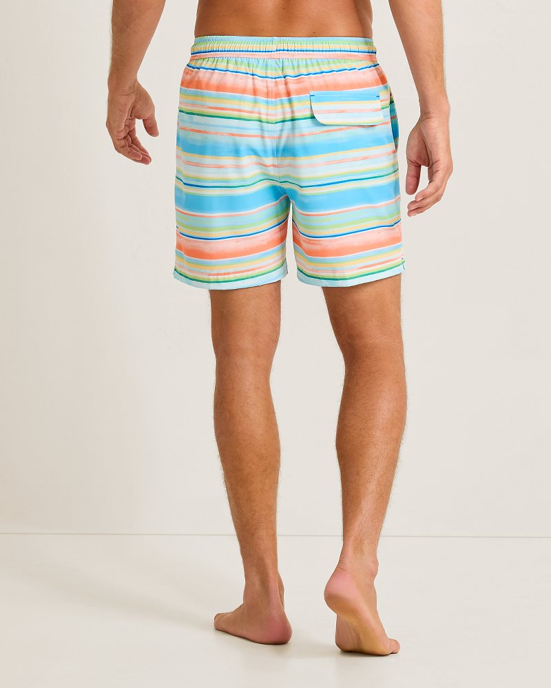 Big & Tall Naples Sand & Stripes Swim Trunks