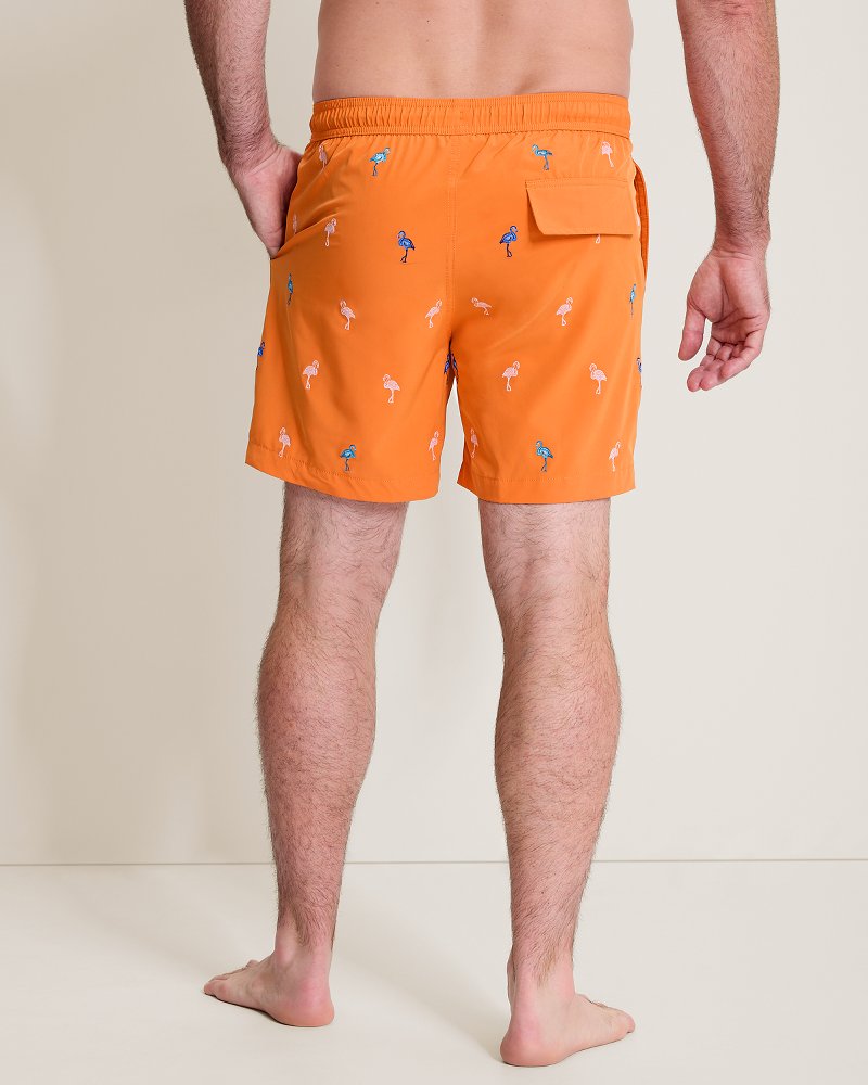 Big & Tall Naples Flamingle Swim Trunks