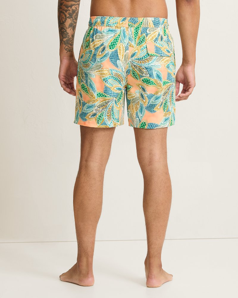 Big & Tall Naples Fuego Tropics Swim Trunks