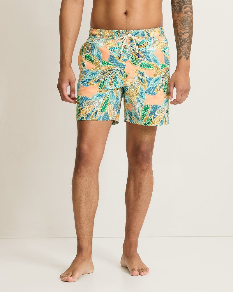 Big & Tall Naples Fuego Tropics Swim Trunks