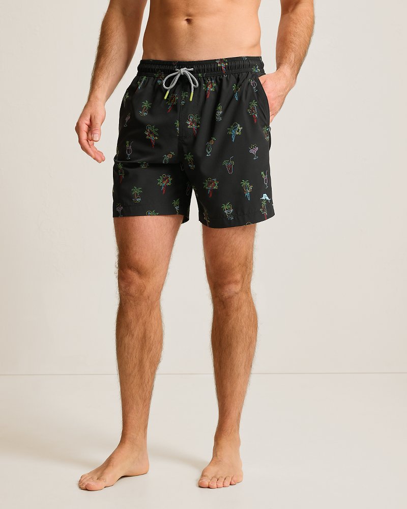Big & Tall Naples Neon Sips Swim Trunks