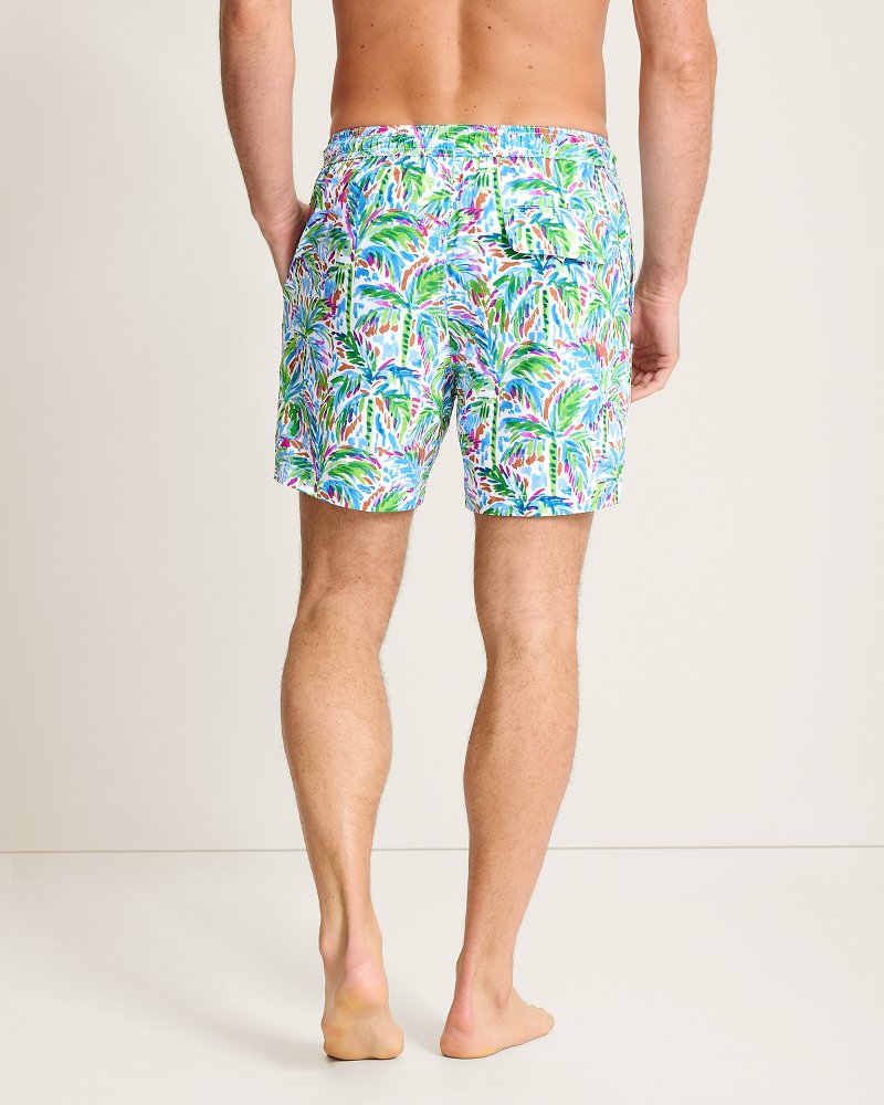 Big & Tall Naples Poolside Palms Swim Trunks