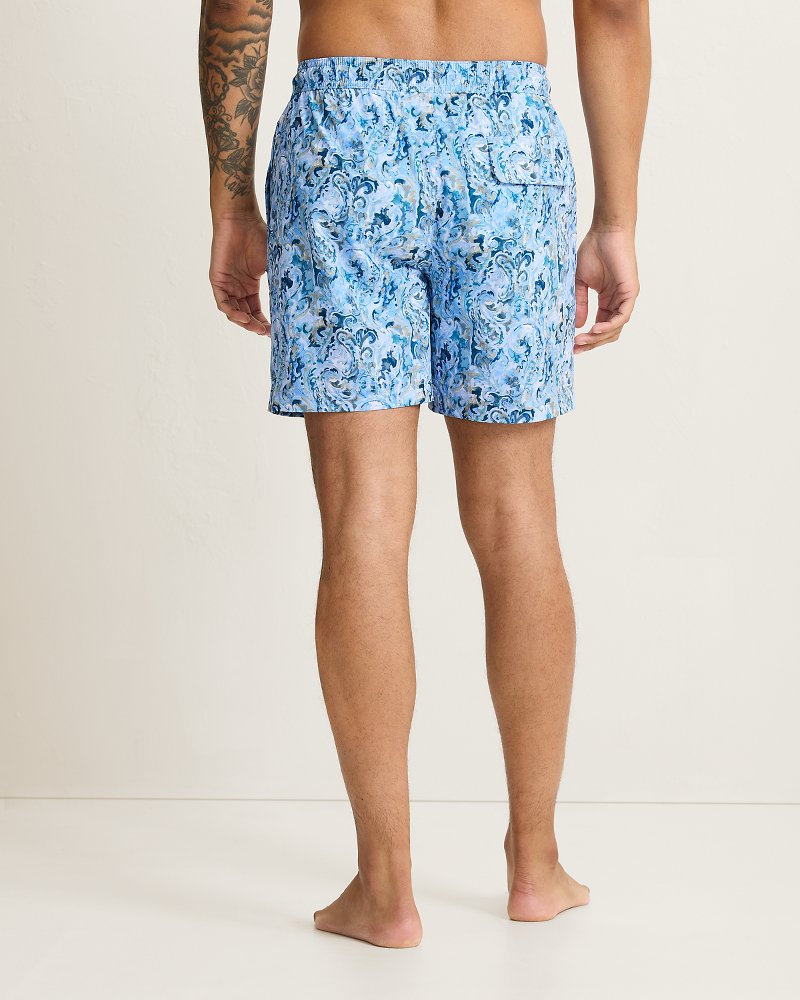 Big & Tall Naples Tidal Echoes Swim Trunks