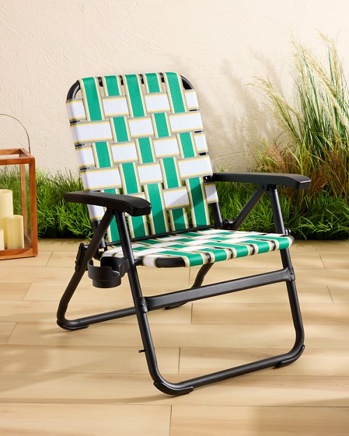 Retro Charm Strap Lawn Chair