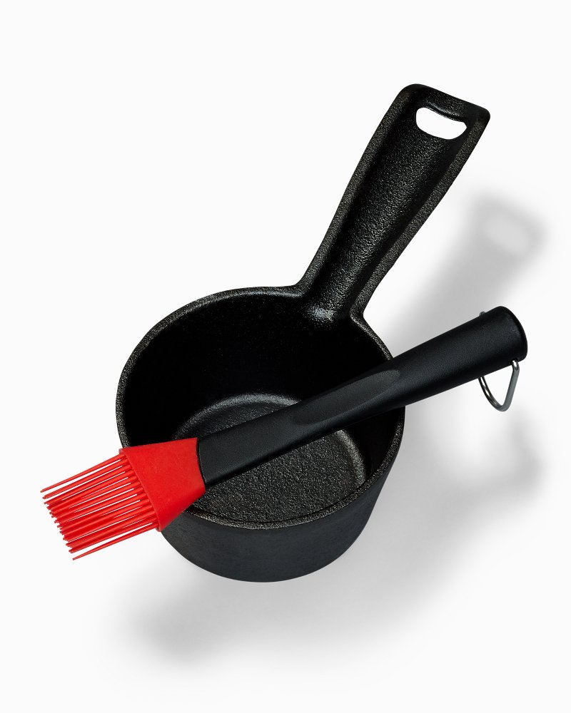 Cast Iron Sauce Pot With Brush