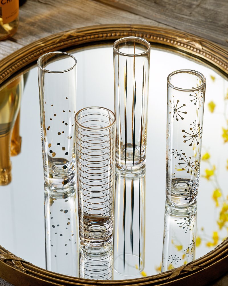 Flat bottom 2024 champagne flutes