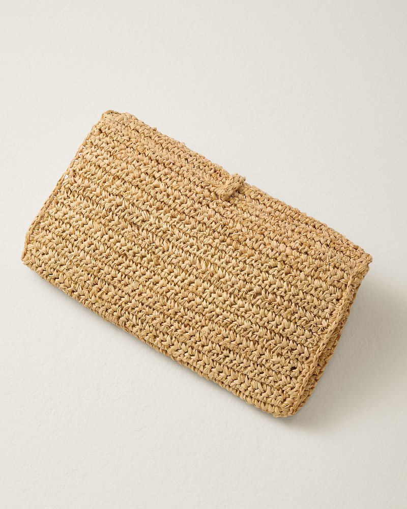 Chastanet Crochet Raffia Clutch thumbnail 3