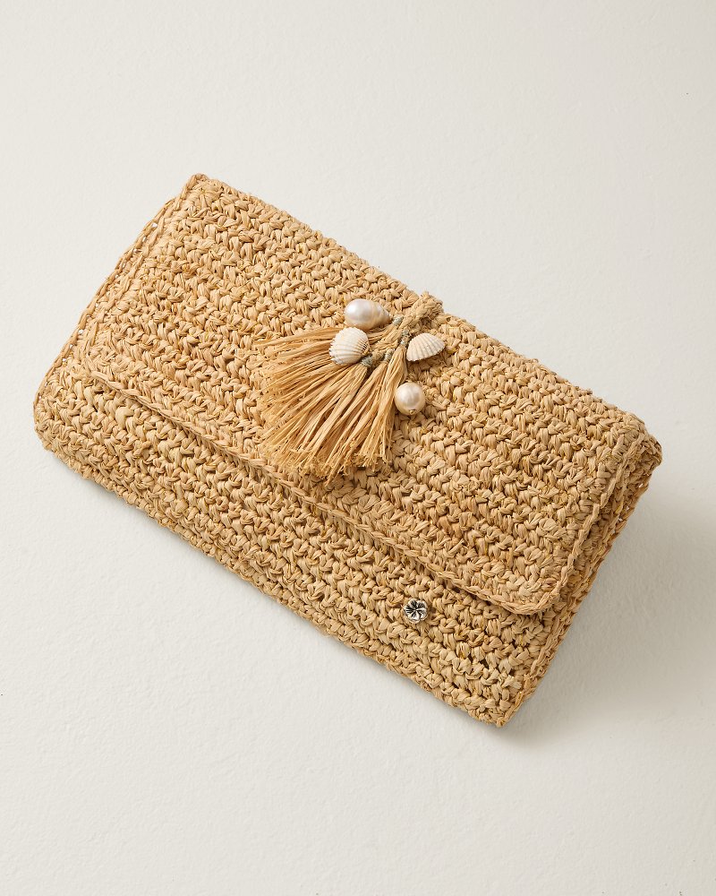Chastanet Crochet Raffia Clutch