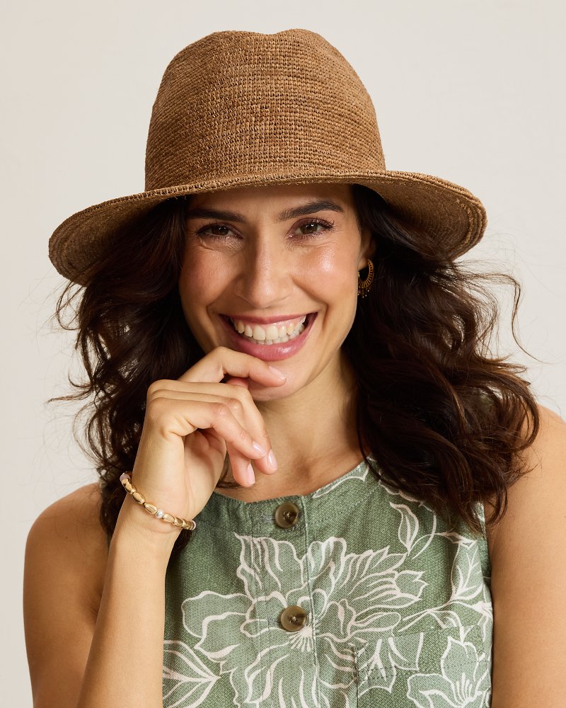 Chloe Crochet Raffia Fedora
