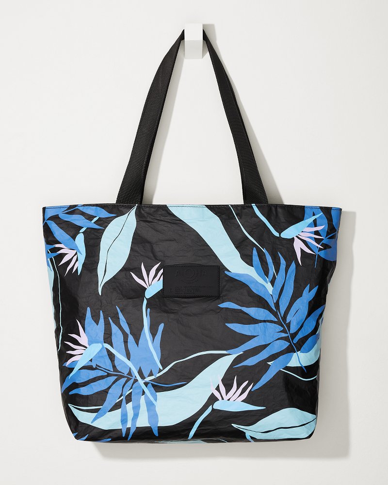 Island Wear Hawaiian Canvas Tote Bag, Reversible Pattern, Large