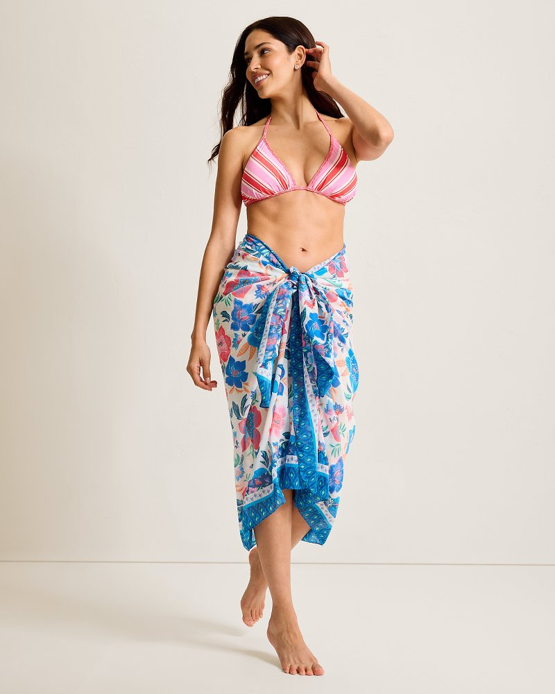 Tropi Flora Silk-Blend Pareo
