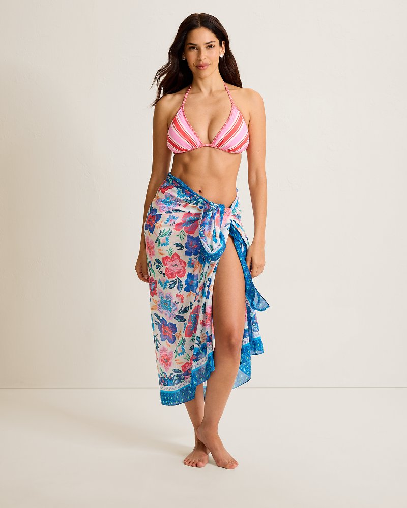 Tropi Flora Silk-Blend Pareo