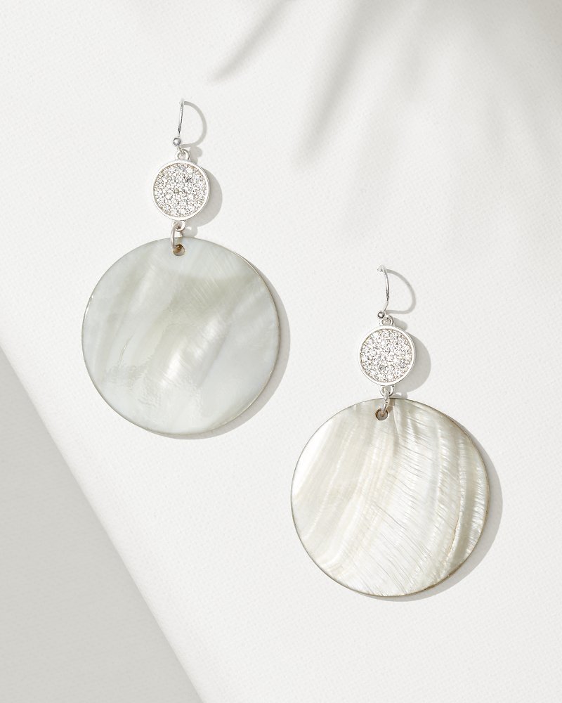 Tropical Oasis Mother-of-Pearl Disc Earrings