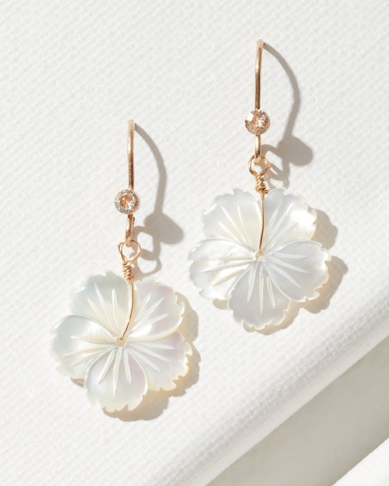 Island Essence Hibiscus Drop Earrings