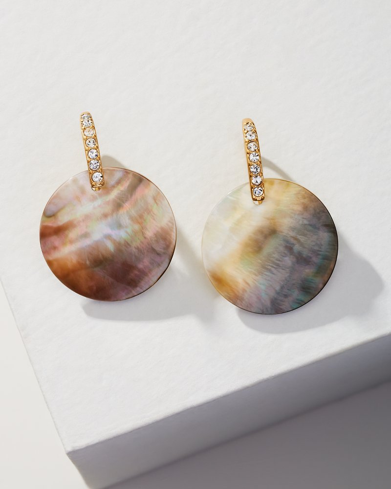 Dreams of Sunshine Grey Mother-of-Pearl Drop Earrings