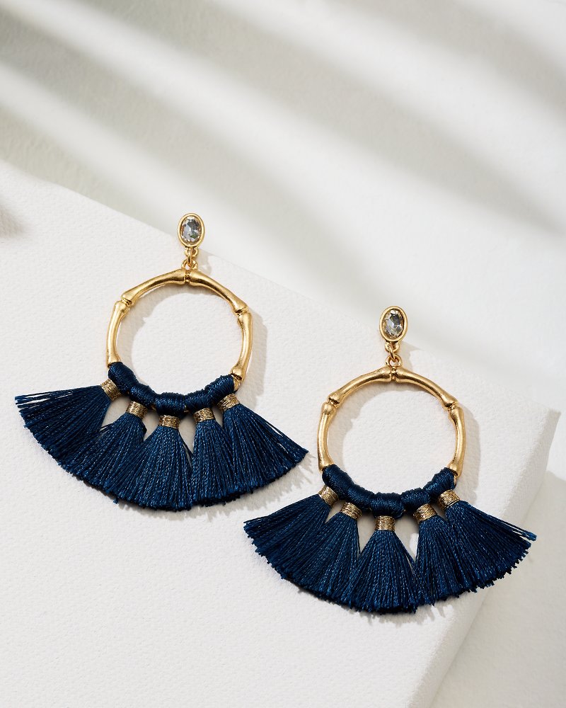 Lanai Bamboo Tassel Earrings