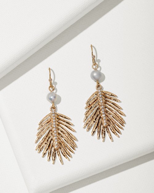 Hibiscus Collection Leaf Drop Earrings