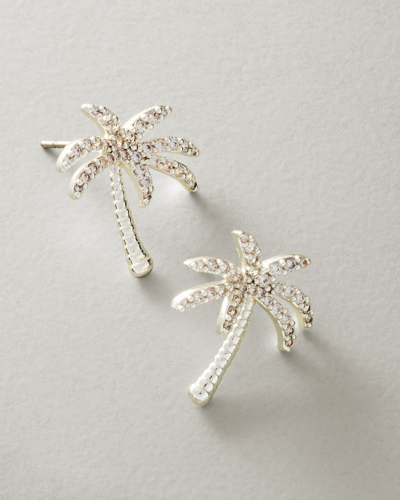 Lagoon Palm Tree Stud Earrings