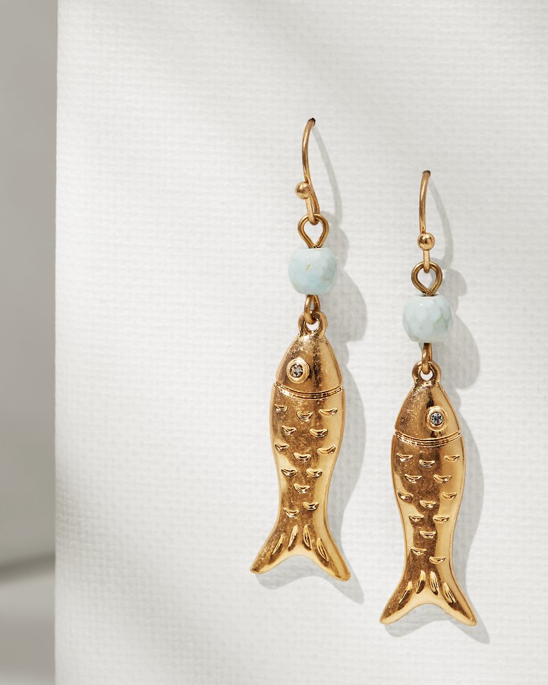 Fish hot sale drop earrings