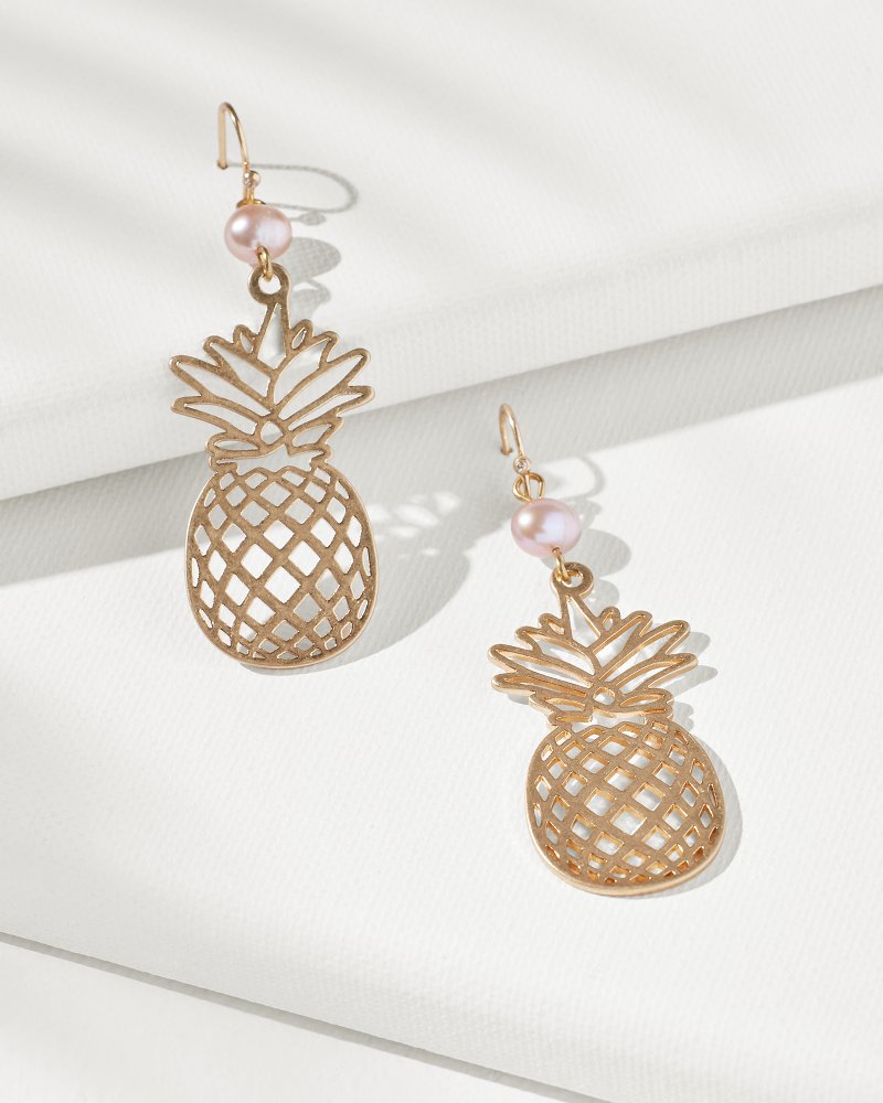 Sun-Kissed Sunrise Pineapple Drop Earrings