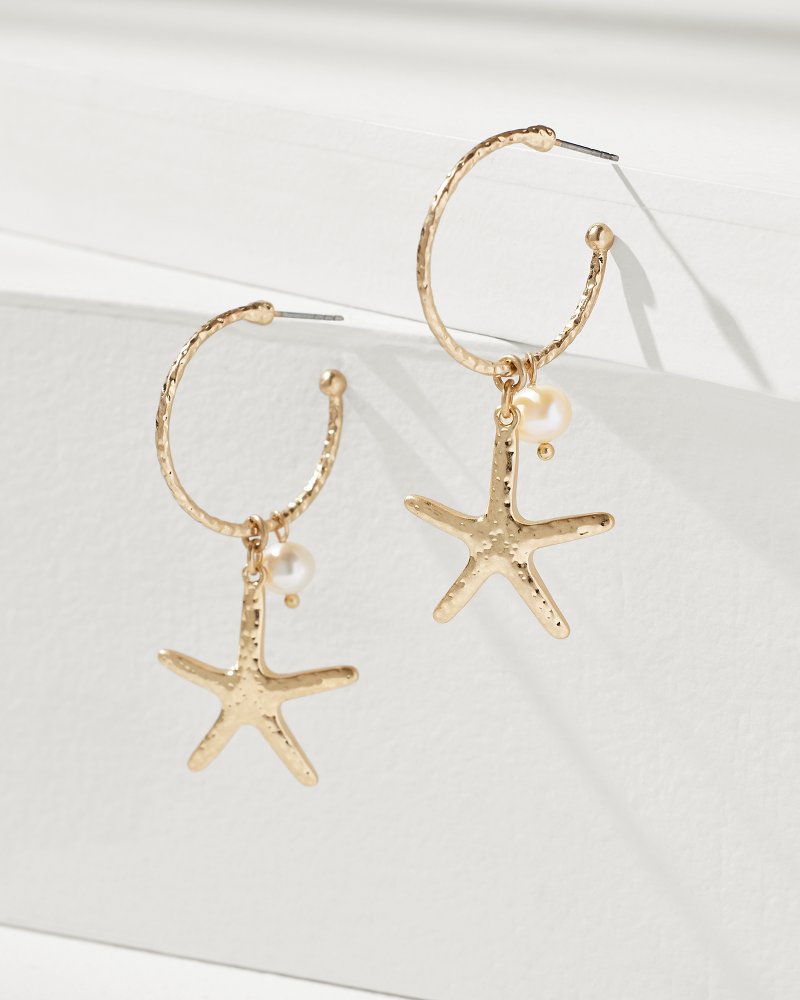 Sun-Kissed Sunrise Starfish Hoop Earrings