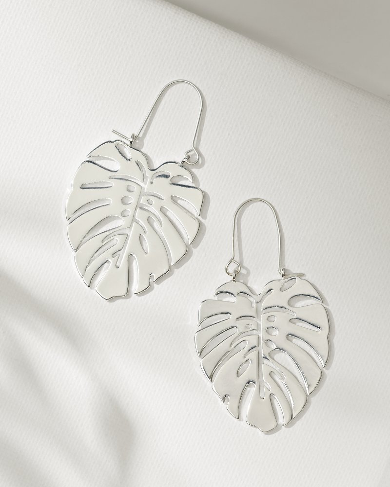 Tropical Oasis Monstera Statement Earrings