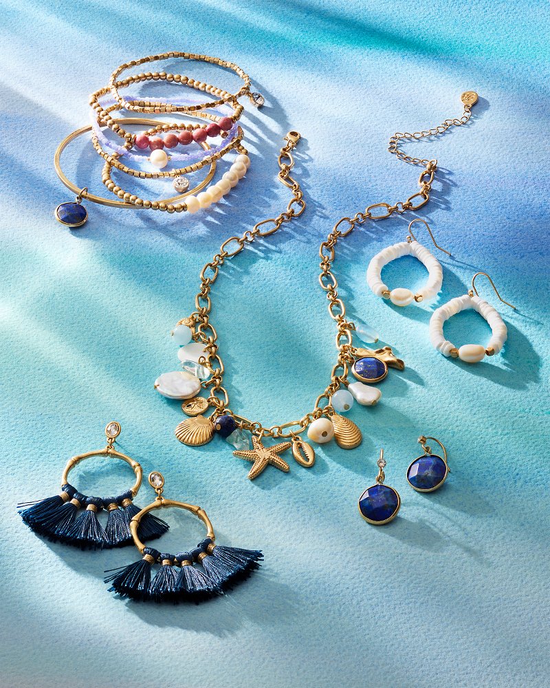 Thumbnail for Gold Coast Drop Hoop Earrings