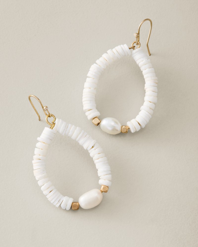 Indigo Bay Drop Hoop Earrings