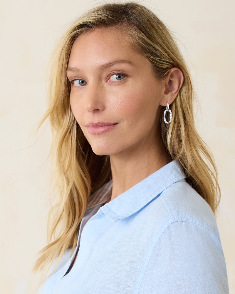 Sanibel Island Crystal Link Drop Earrings