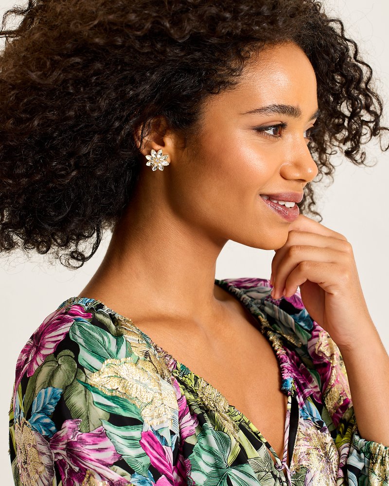 Thumbnail for Tidal Treasure Floral Stud Earrings