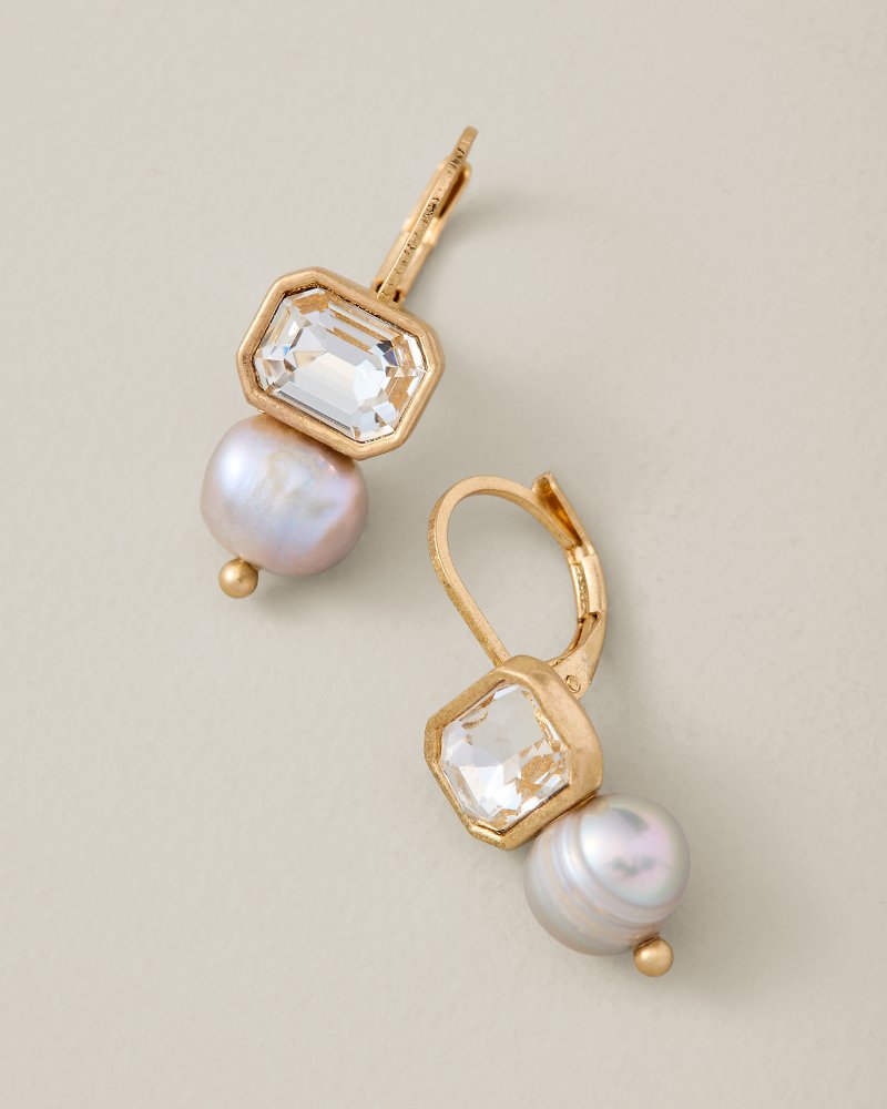 Midnight Cove Pearl & Stone Drop Earrings