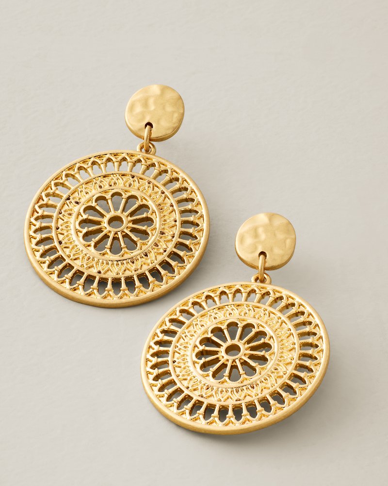 Pacifica Palm Openwork Drop Earrings