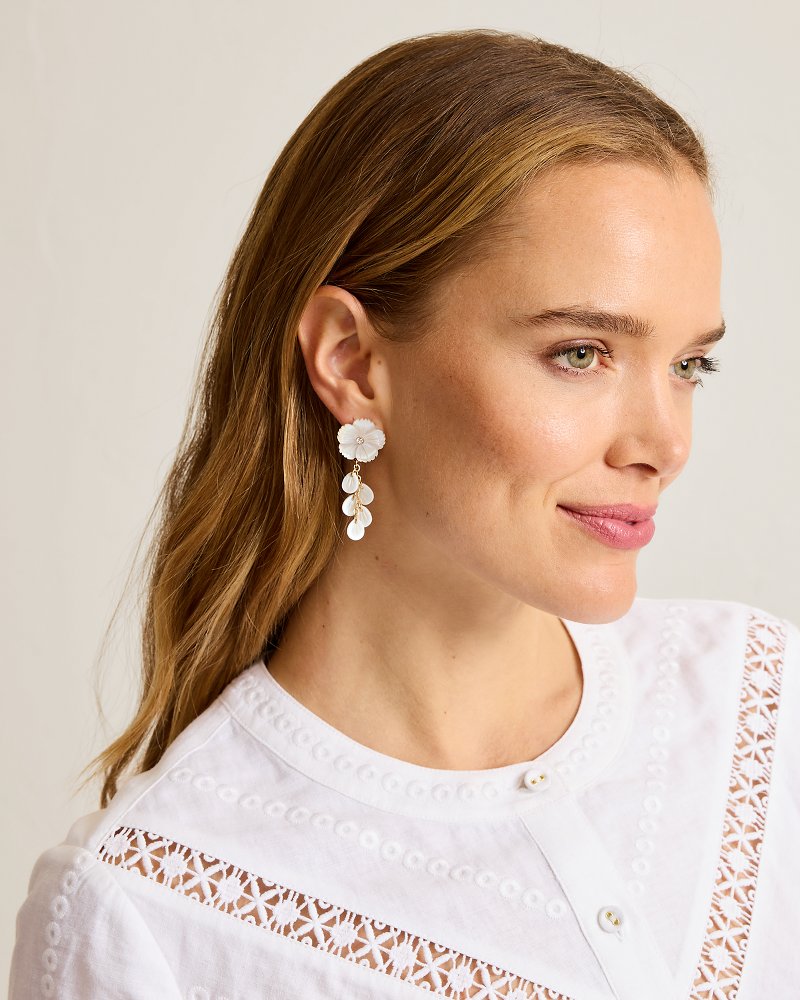 Hibiscus Bliss Flower Cascade Earrings