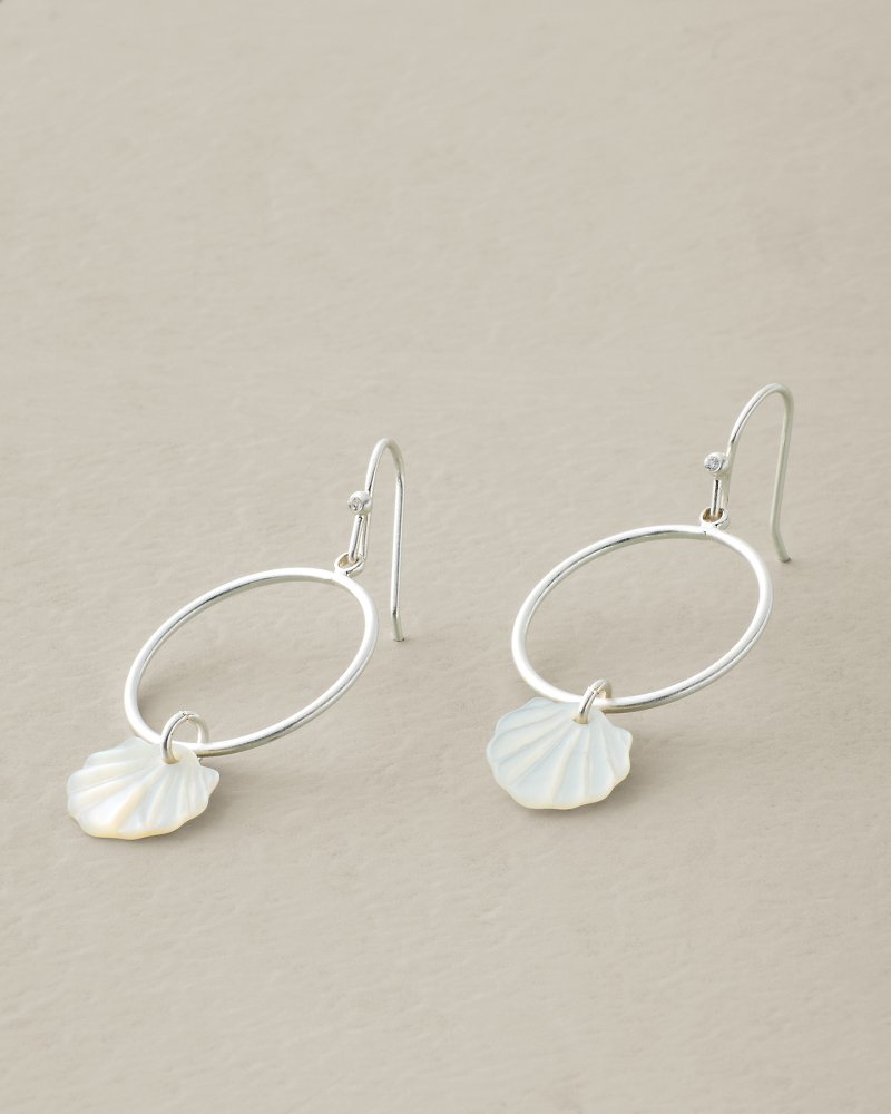 Shimmering Shores Mother of Pearl Charm Drop Earrings
