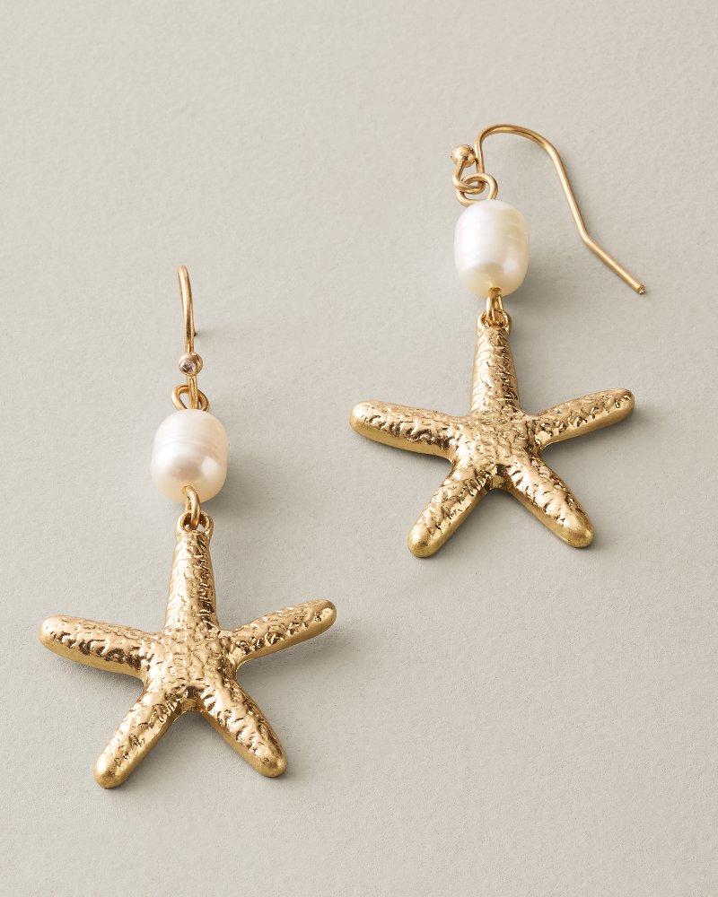 Celestial Sea Starfish Drop Earrings