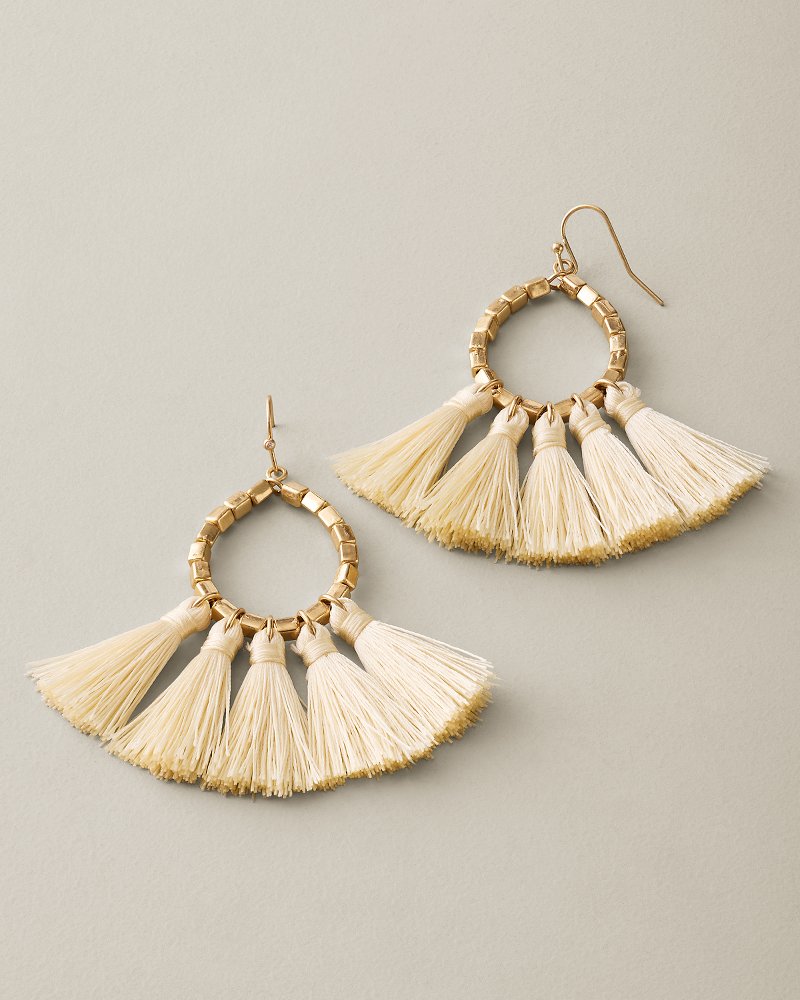 Vida Bahama Tassel Half-Moon Earrings