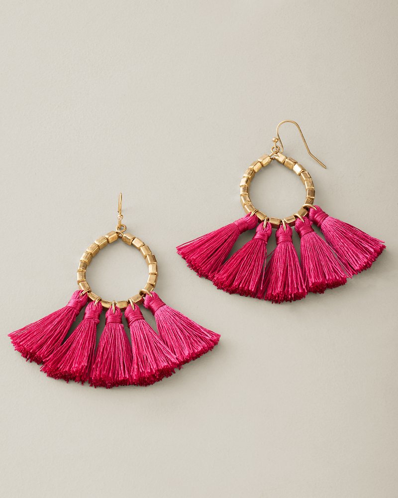 Vida Bahama Tassel Half-Moon Earrings