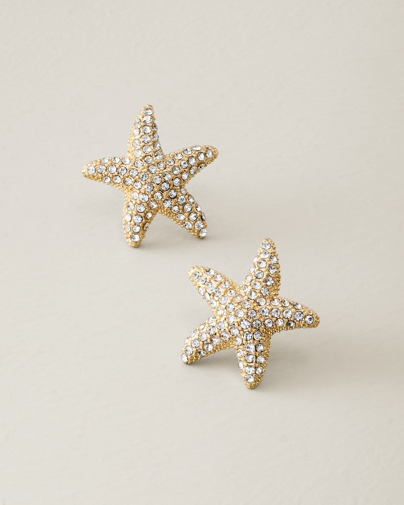 Coastal Fronds Starfish Stud Earrings