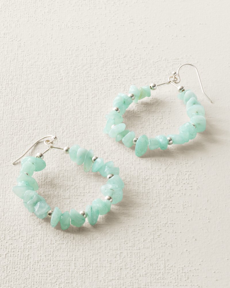 Harbor Glow Beaded Teardrop Drop Earrings