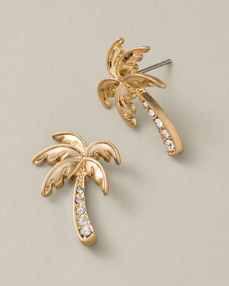 Sunset Tides Palm Tree Stud Earrings