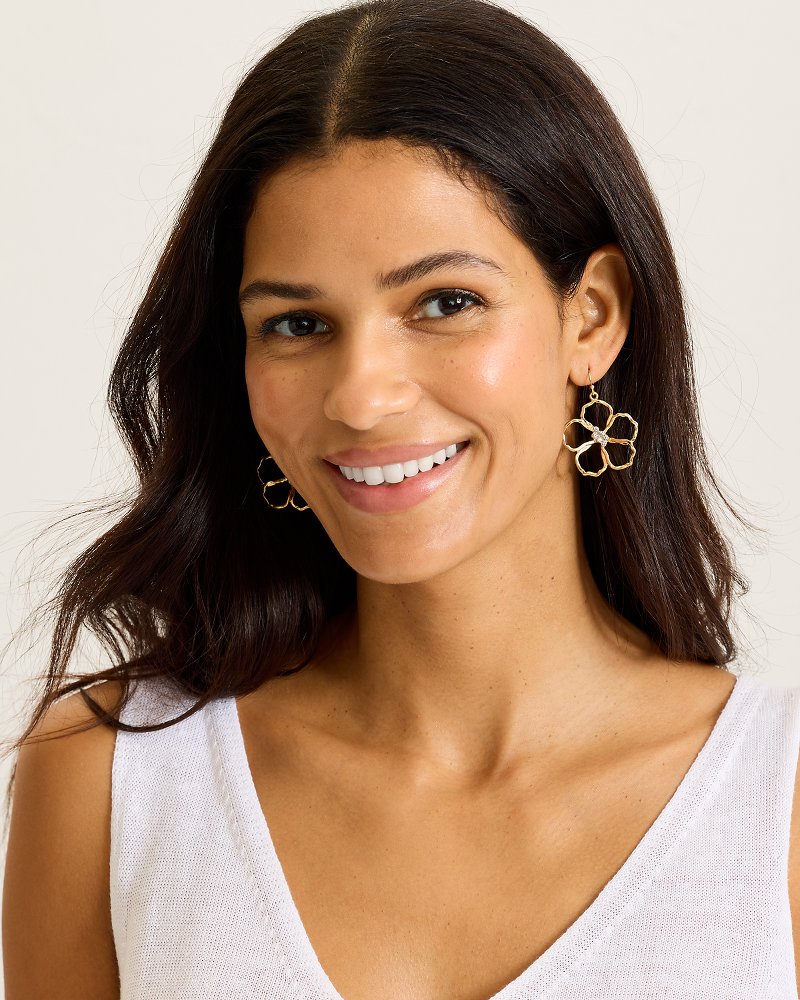 Sunset Tides Wire Flower Drop Earrings