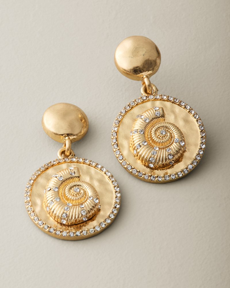 Coastal Heirloom Shell Coin Drop Earrings