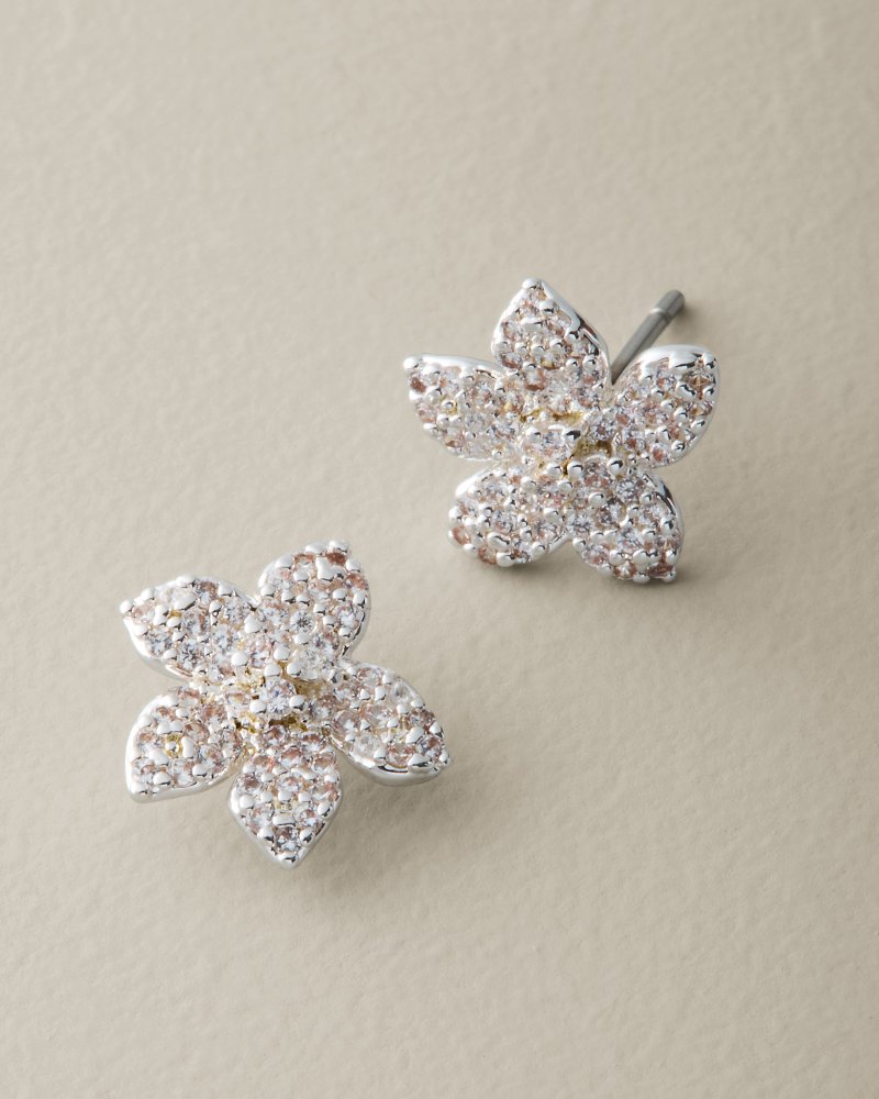 Coastal Heirloom Hibiscus Stud Earrings
